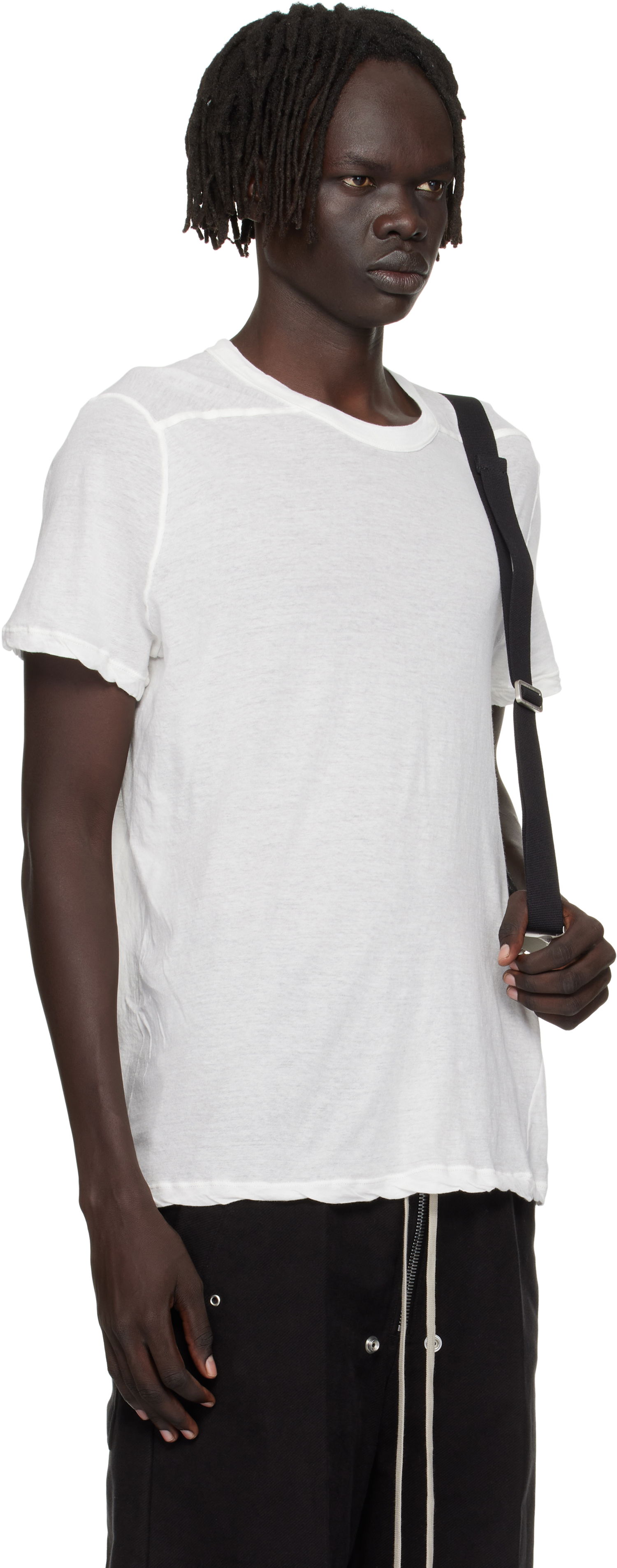 T-paita Rick Owens Rick Owens Concordians Short Level T-Shirt Valkoinen | RU02E1265 UC, 1