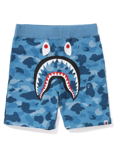 Shortsit BAPE Honeycomb Camo Shark Sweat Shorts Sininen | 1J30-153-009