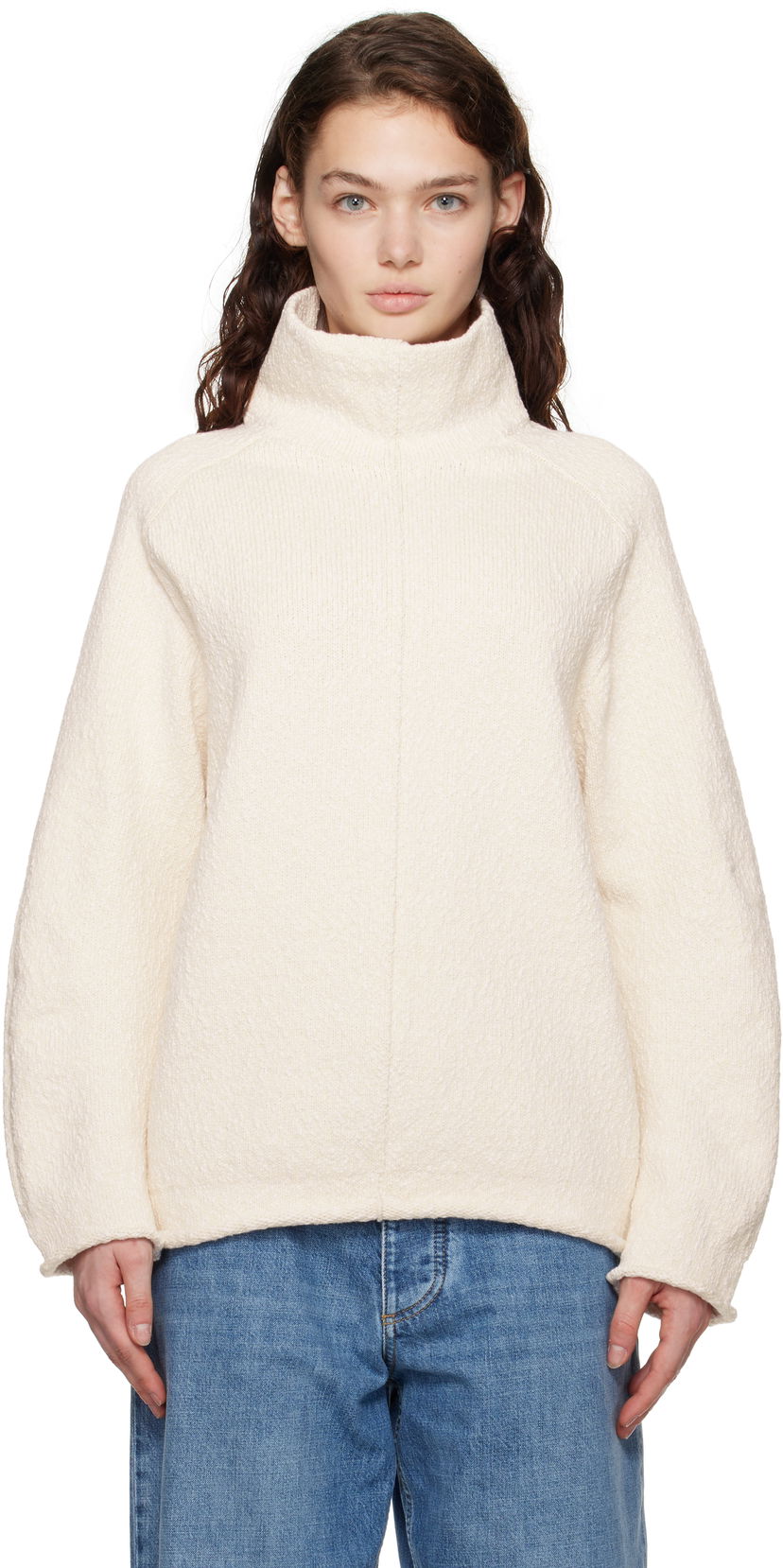 Villapaita Bottega Veneta Cotton Turtleneck Valkoinen | 805920 V4R50