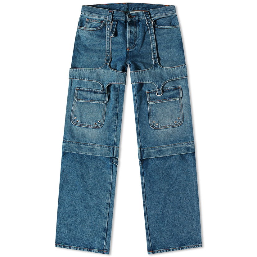 Cargo housut Off-White Cargo Zip Pant Sininen | OWYB016F23DEN0014500