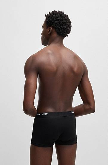Nyrkkeilijät BOSS Stretch-Cotton Trunks with Logo Waistbands, 5-Pack undefined | 50493840, 1