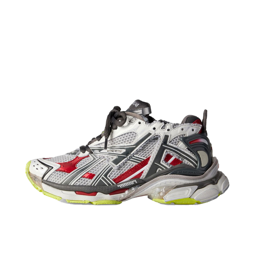 Tennarit ja kengät Balenciaga Runner Black White Red Neon Yellow Harmaa | 677403W3RB69167