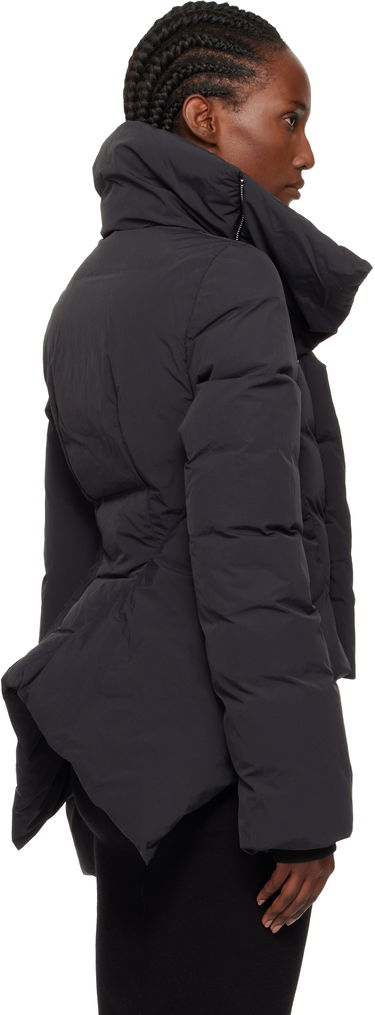 Puffer takki Rick Owens Rick Owens Concordians Naska Duvet Asymmetric Collar Down Jacket Musta | RP02E4746 MTD1, 2