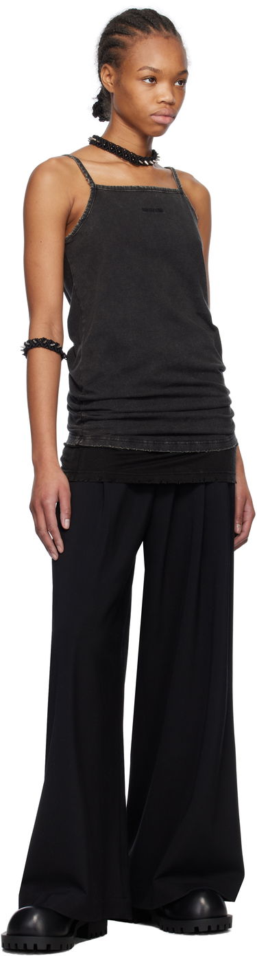 Tankkitoppi We11done We11done Layered Sleeveless Tank Top Musta | WD-TT0-25-703-W-BK, 3