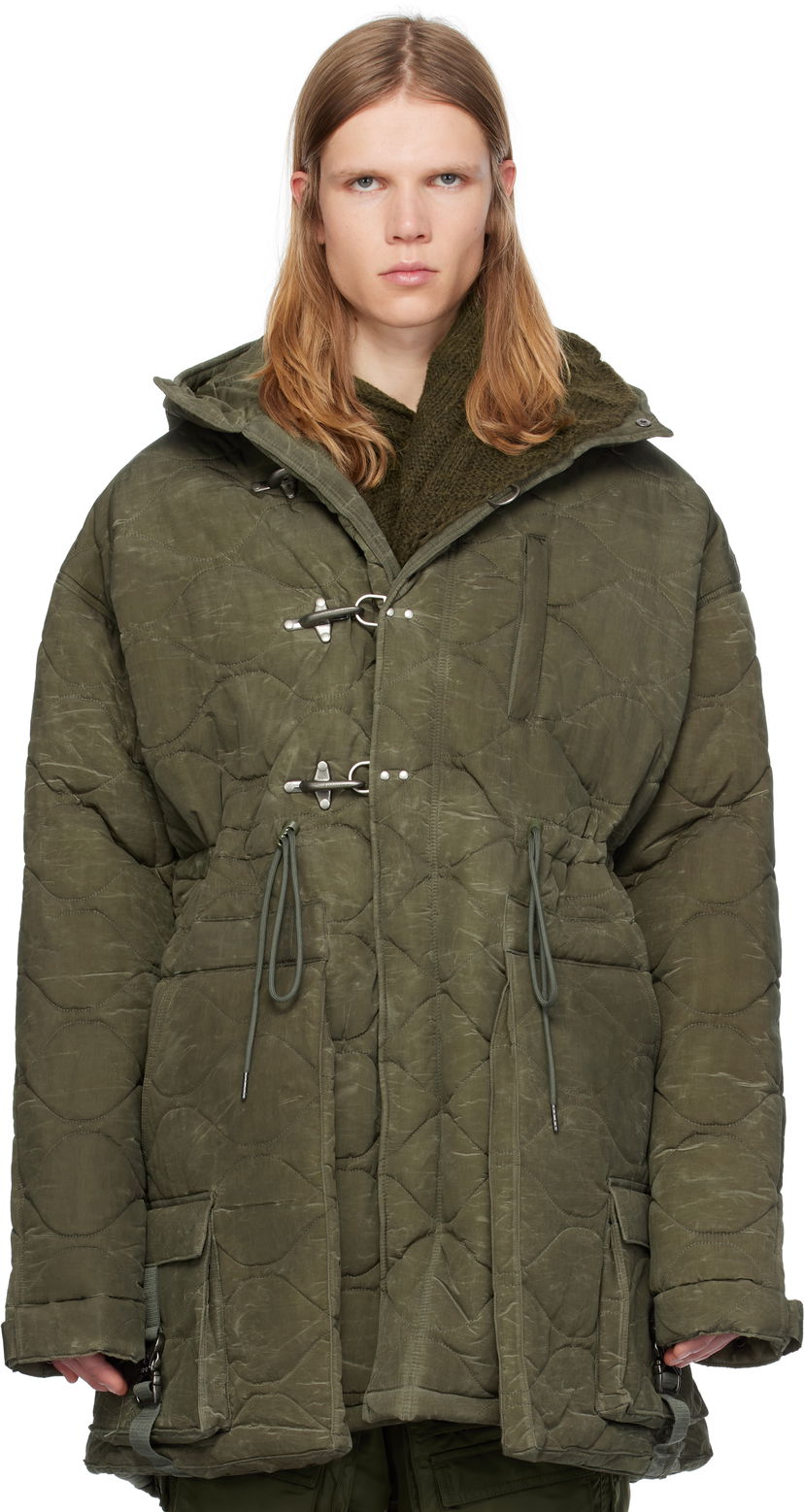 Parka Andersson Bell Lace-Up Fishtail Parka Vihreä | awa638m