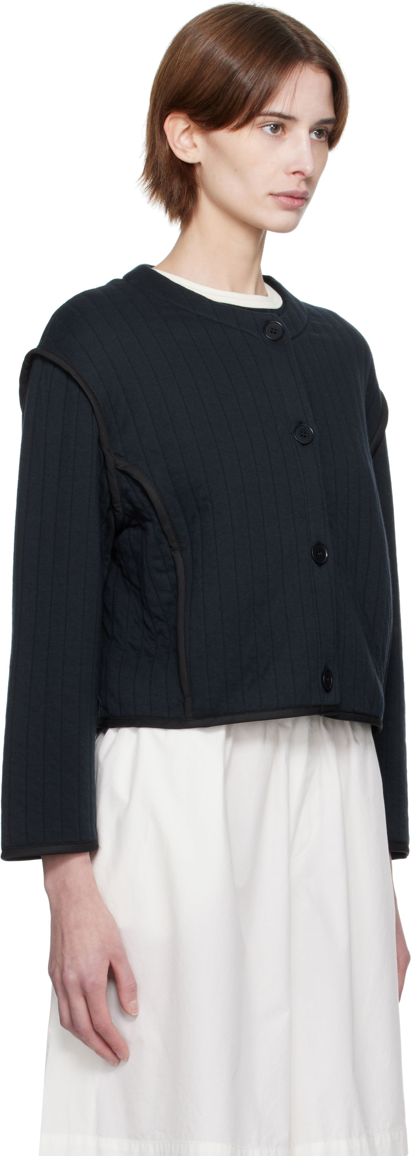 Villapaita A.P.C. A.P.C. Garance Cropped Quilted Jacket Musta | COHGW-F32010, 1