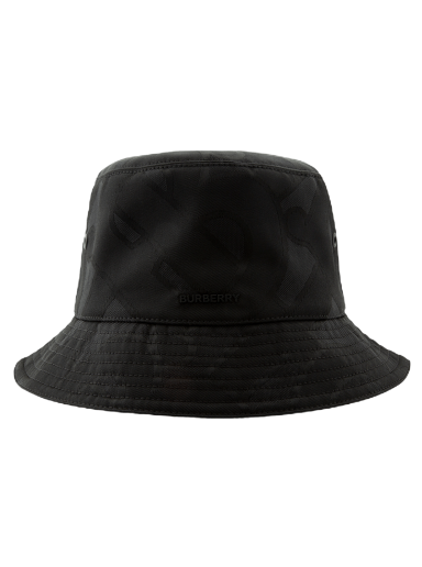 Hattu Burberry Monogram Printed Bucket Hat Musta | 8048768
