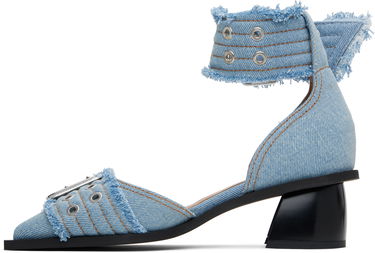 Tennarit ja kengät GANNI GANNI Denim Buckle Open Cut Heels Sininen | S2942, 2