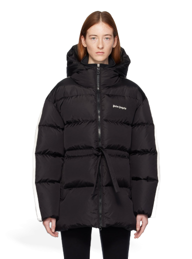 Puffer takki Palm Angels Waist Belt Down Jacket Musta | PWED020F23FAB0011003