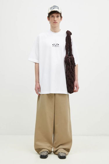 T-paita VETEMENTS Oval Logo Oversized T-Shirt Valkoinen | UA66TR605W, 4
