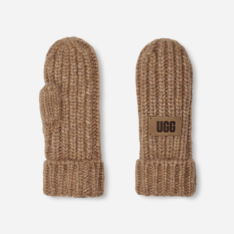 Käsineet UGG UGG® Chunky Knit Mittens Ruskea | 100030-CAM, 1