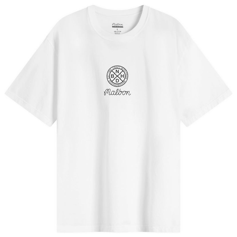 T-paita Neighborhood Malbon Golf x Neighborhood SS-2 T-Shirt, Size Large Valkoinen | 251PC54N-ST02-WHT