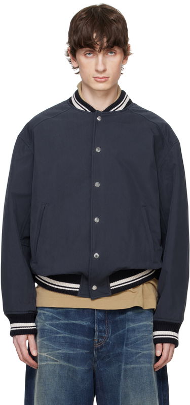 Bomber-takki MAISON KITSUNÉ Maison Kitsuné Teddy Bomber Jacket Tummansininen | OM02116WQ4048, 0