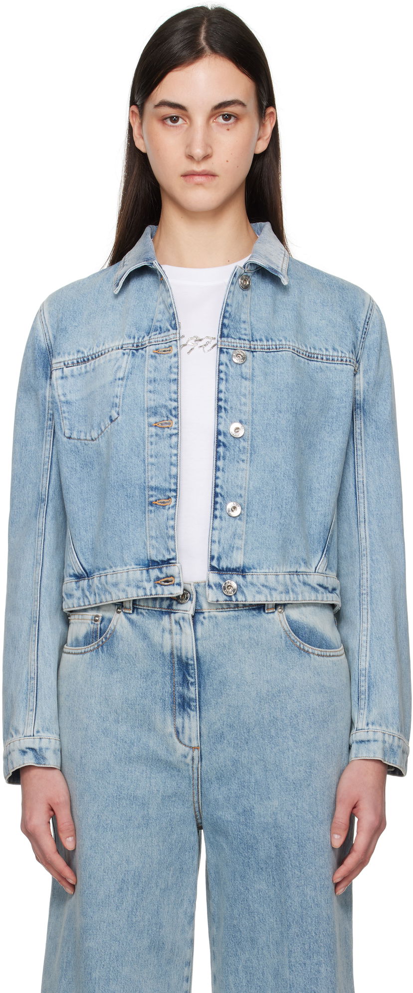 Takki LANVIN Lanvin Short Denim Jacket Sininen | RW-JA0301-D087-P25