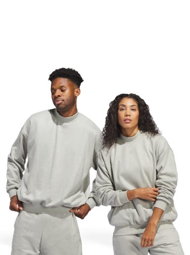 Villapaita adidas Performance Basketball Sueded 3/4 Half-Zip Crewneck Harmaa | IN7698