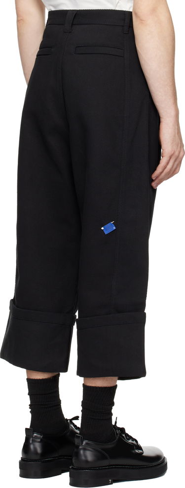 Housut ADER ERROR Trousers With Cuffed Hems Musta | BN01FWBT0102BK, 2