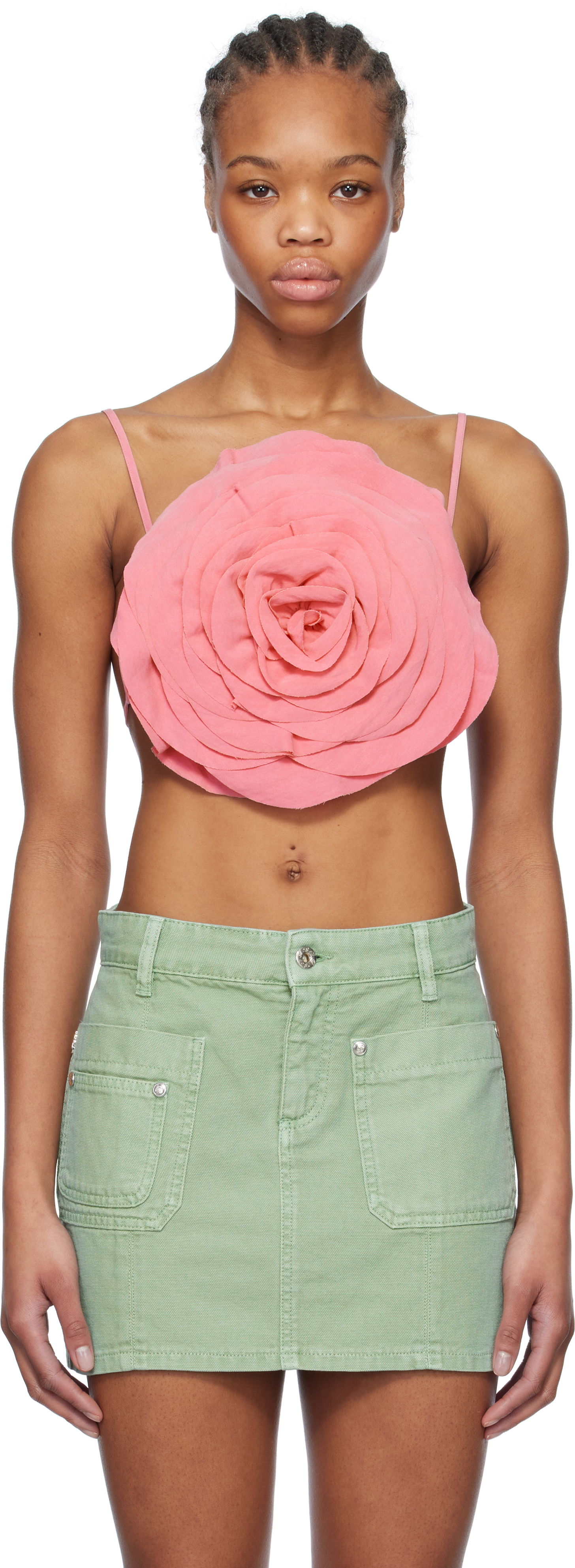 Hame Blumarine Blumarine Rose-Effect Cami Top Vihreä | P522C360A, 0