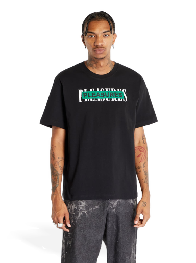 T-paita Pleasures Doubles Heavyweight Short Sleeve Tee Black Musta | P23F030 BLACK
