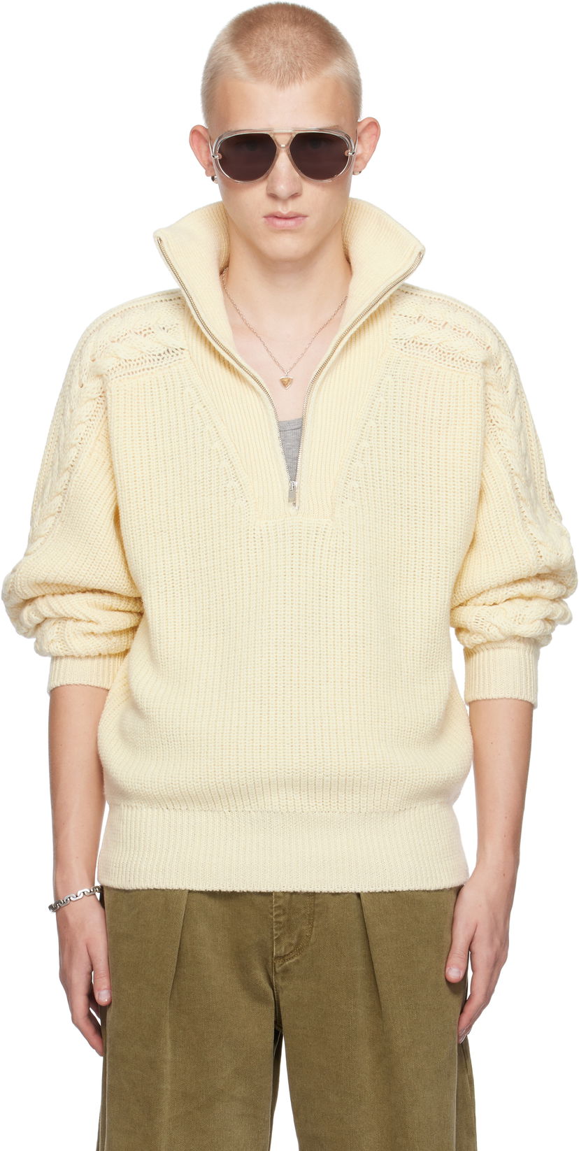 Villapaita ISABEL MARANT Lenz Sweater Valkoinen | PU0610HA-B4L01H