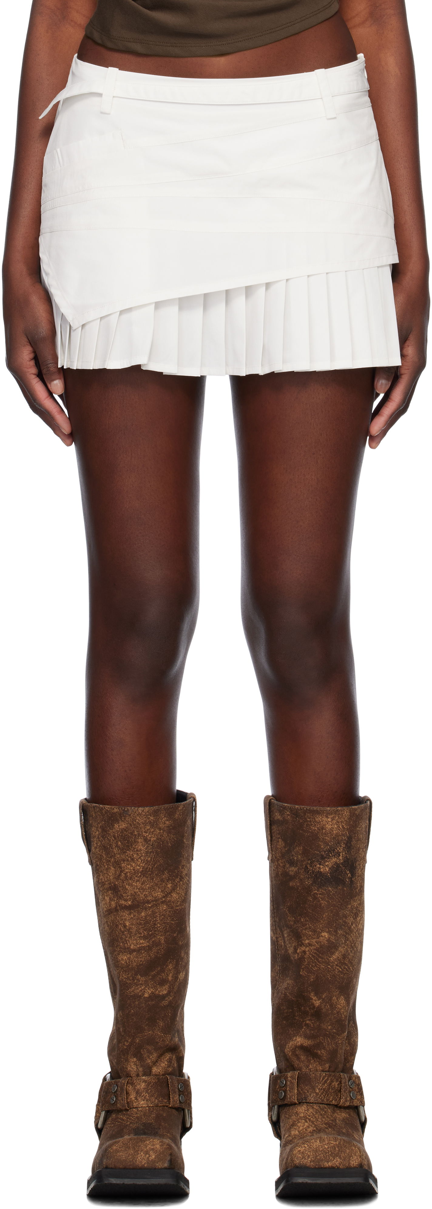 Hame Feng Chen Wang Feng Chen Wang Pleated Miniskirt Valkoinen | FWS19SK02, 0