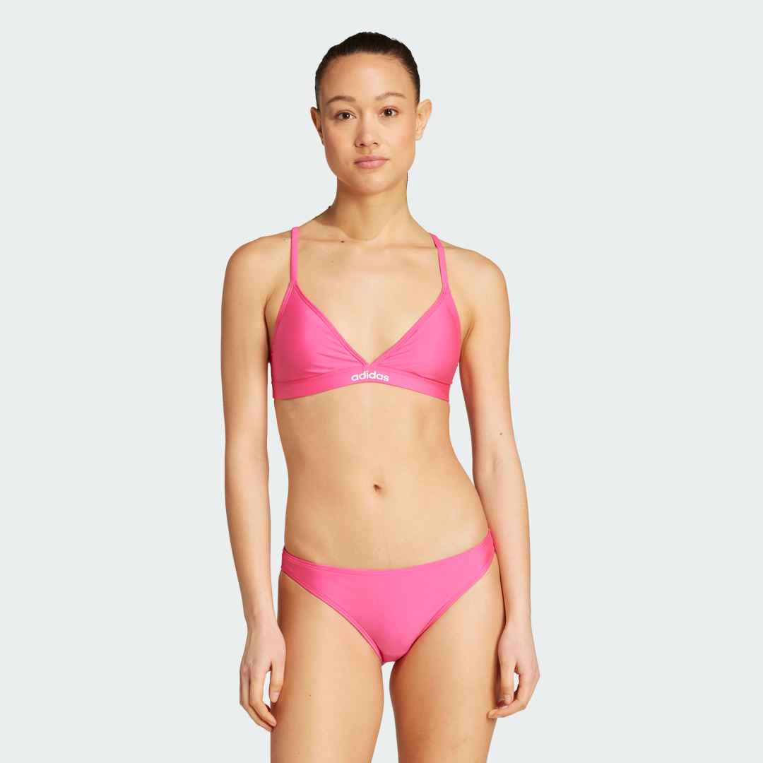 Uimapuvut adidas Performance Adjustable Triangle Bikini Top and Bottoms Vaaleanpunainen | JX3675, 0