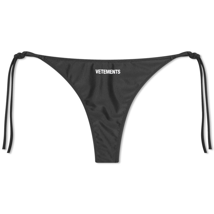 Uimapuvut VETEMENTS Logo Bikini Bottom Black Musta | WE64SW301B