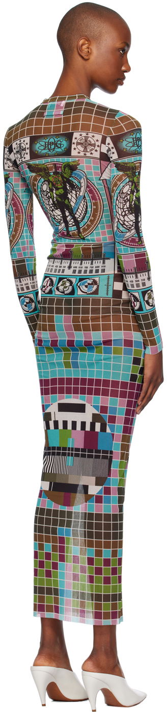 Mekko Jean Paul Gaultier Jean Paul Gaultier Printed Mesh Maxi Dress Monivärinen | 24/31-F-RO264-T569-5090, 2