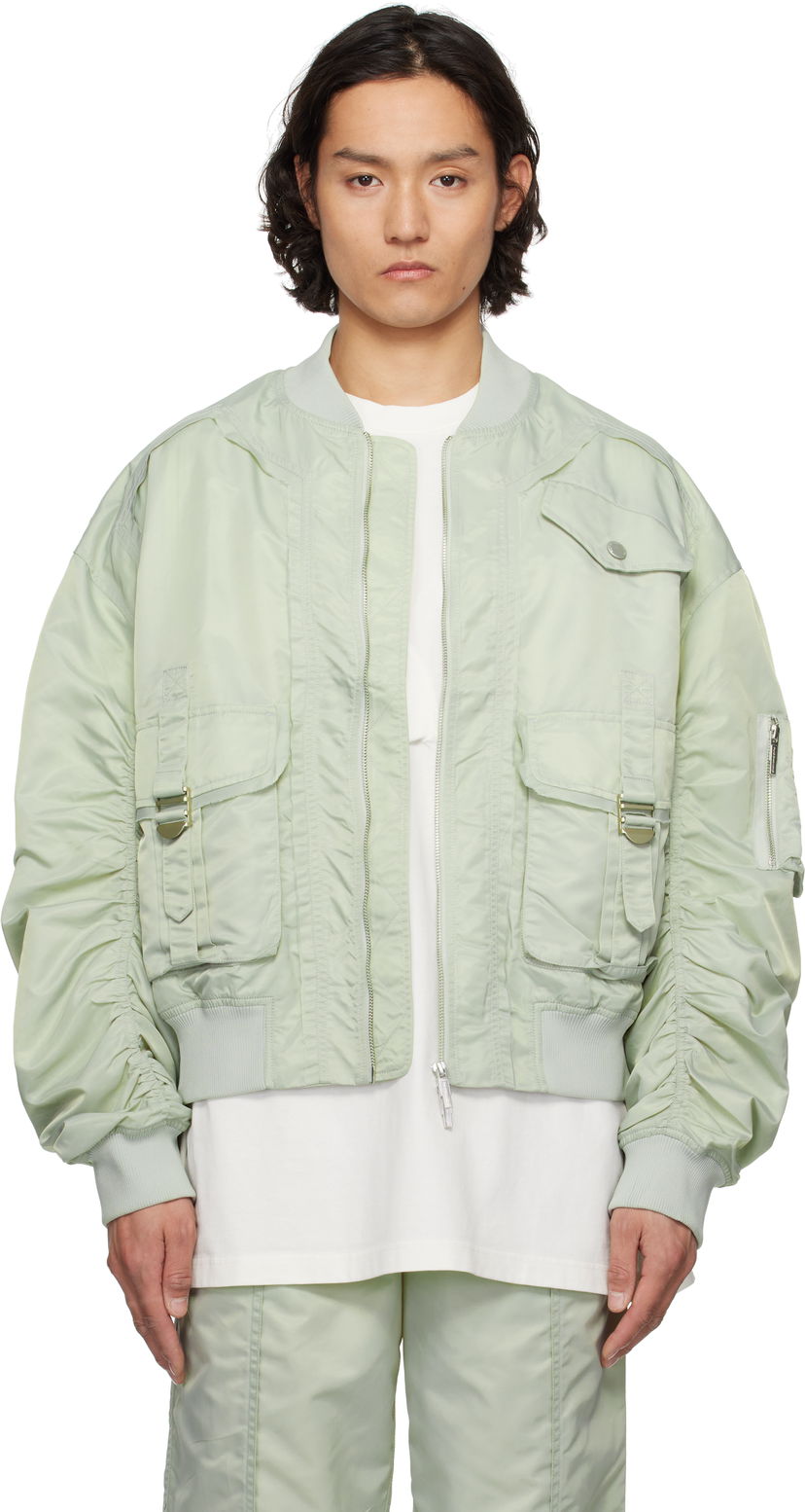 Bomber-takki Feng Chen Wang Feng Chen Wang Nylon Utility Bomber Jacket Vihreä | FUS19JK04G