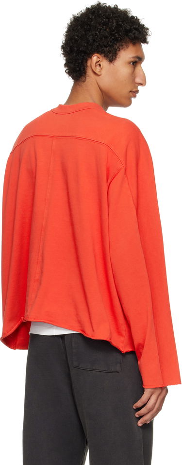 T-paita Entire Studios Heavy Raglan Raw-Edge Long Sleeve T-shirt Oranssi | ES2486CH, 2