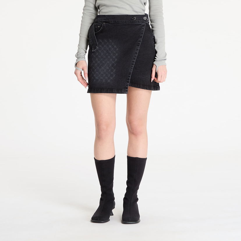 Hame DAILY PAPER Daily Paper Mongram Wrap Denim Skirt Musta | 2423014