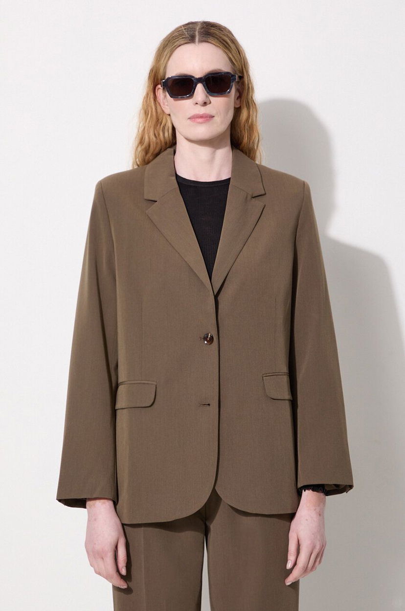 Bomber-takki Samsoe Samsoe Single-breasted Blazer Vihreä | F22400119