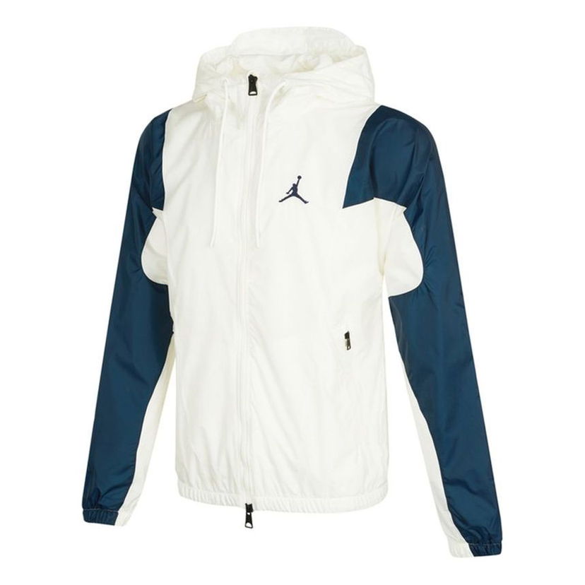 Tuulitakki Jordan Air Jordan Contrasting Colors Hooded Jacket Valkoinen | DA9833-133