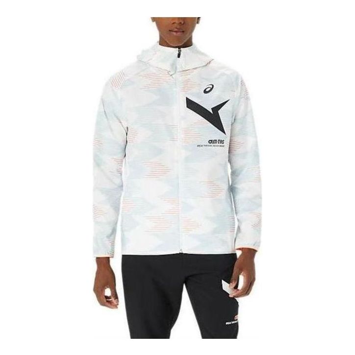 Tuulitakki Asics Stretch Graphic Hoodie Valkoinen | 2031E532-100