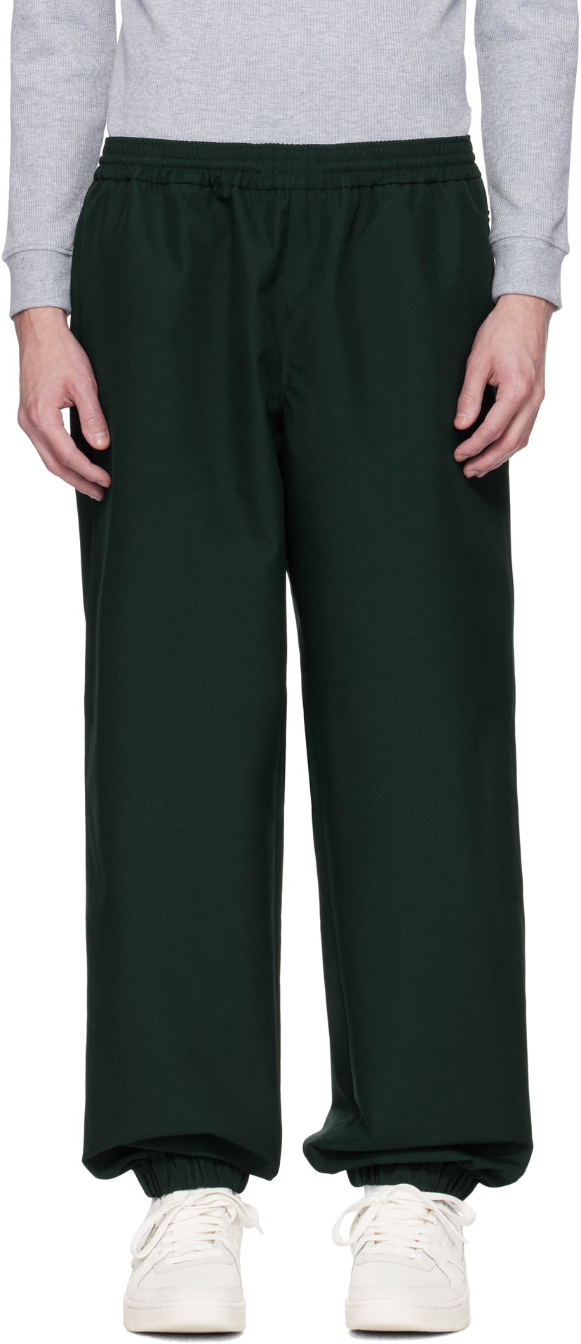 Verryttelyhousut Lacoste Lacoste Runway Oversized Twill Trousers Vihreä | XH6770