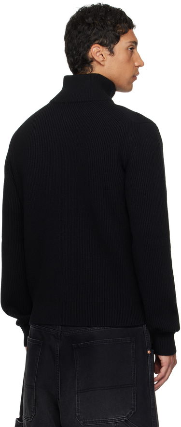 Villapaita VETEMENTS VETEMENTS 'VET' Zip-Up Sweater Musta | UH76KN400B, 2