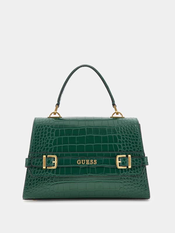 Käsilaukku GUESS Sestri Croc Print Handbag Vihreä | HWCX8985200, 0