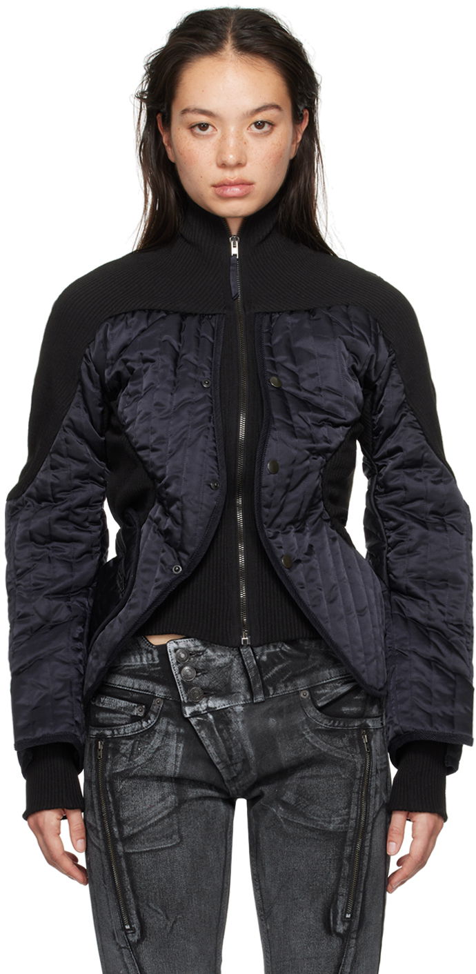 Bomber-takki Ottolinger Ottolinger Quilted Silhouette Jacket Musta | 1090605221