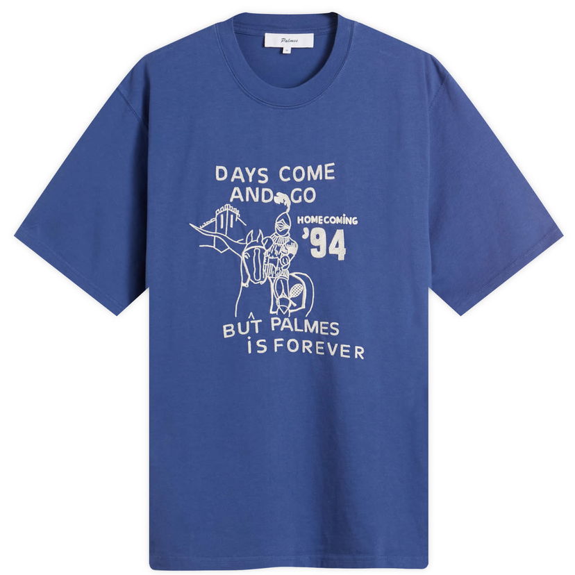 T-paita Palmes Palmes Forever Graphic T-Shirt, Size Small Sininen | P10-0056-677