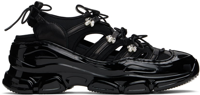 Vaatteet Simone Rocha Simone Rocha Beaded Classic Tracker Musta | HT18B 0788
