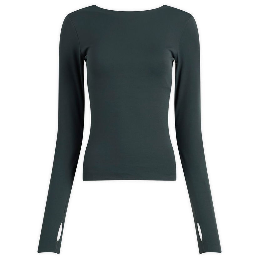 T-paita Nike Zenvy Long Sleeve Crew Neck T-Shirt with Thumb Holes Vihreä | HV3539-390