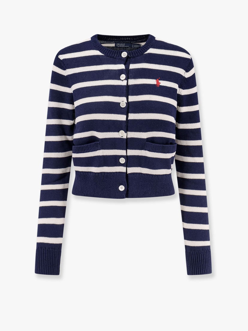 Villapaita Polo by Ralph Lauren Striped Cotton Cardigan by Polo Ralph Lauren Tummansininen | 211959297001
