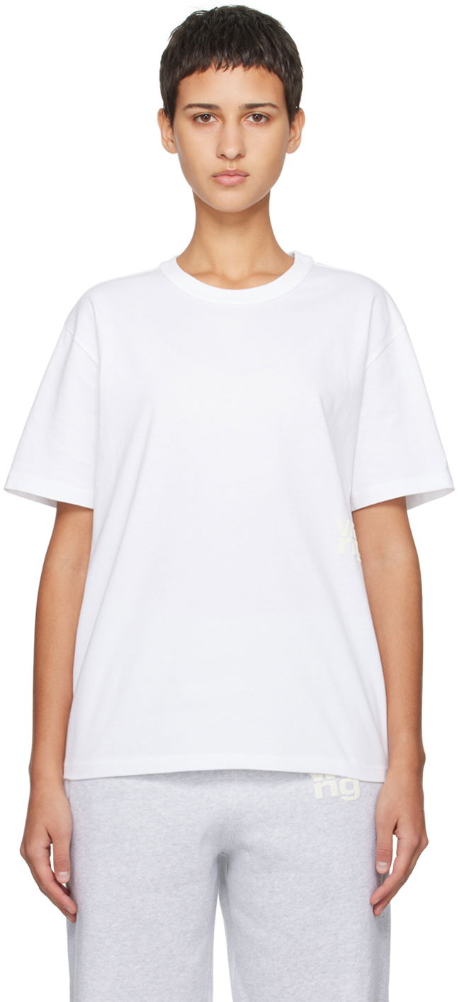 T-paita Alexander Wang Puff Logo T-Shirt Valkoinen | 4CC3221357