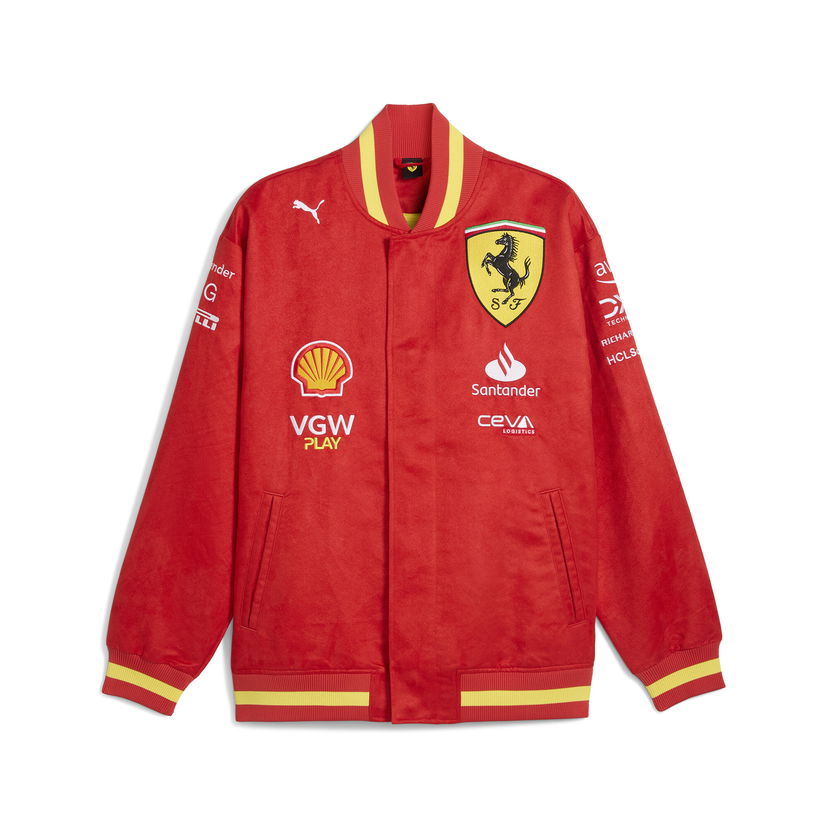 Bomber-takki Puma Scuderia Ferrari Team Men's Varsity Jacket Punainen | 763606_01