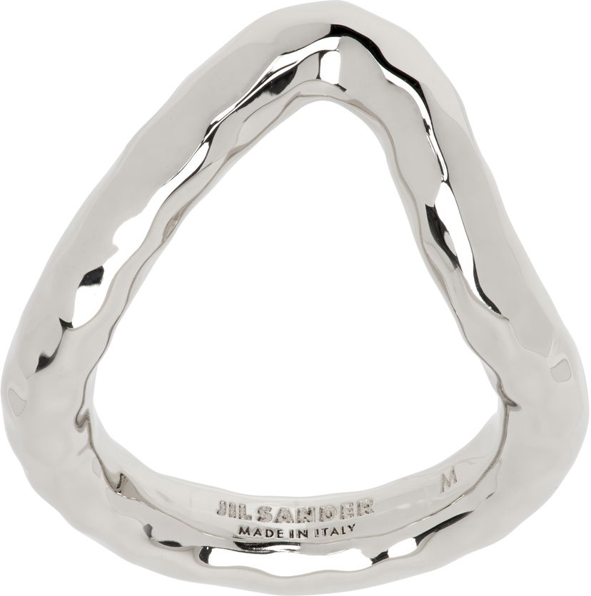 Sormus Jil Sander Jil Sander Hammered Ring Metallinen | J11UQ0073_P6959