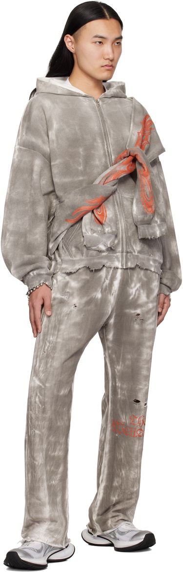Huppari We11done We11done Muddy Four Sleeves Zip-Up Hoodie Harmaa | WD-TJ0-25-816-U-BK, 4