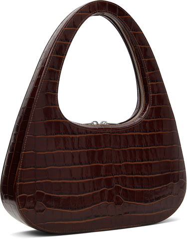 Käsilaukku Coperni Coperni Croco Embossed Large Swipe Baguette Bag Ruskea | COPBA85F6032, 2