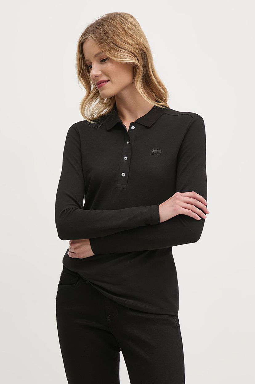Poolopaita Lacoste Women's Black Polo Shirt Musta | PF5464