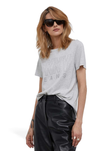 T-paita DKNY Printed Tee Harmaa | E3DHUDNA
