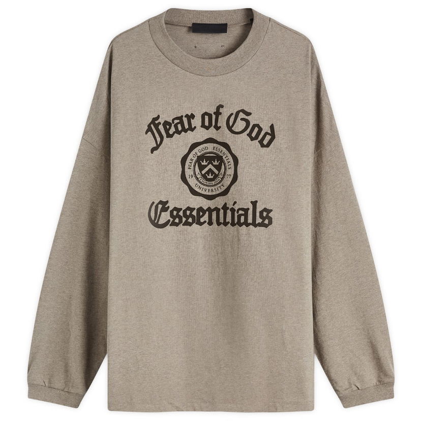Huppari Fear of God Fear Of God Essentials University Long Sleeve T-Shirt Ruskea | 125HO242011F