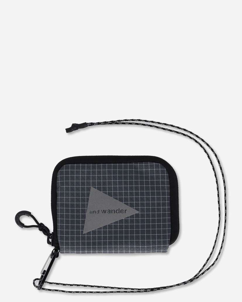 Lompakko and wander Ocean Ripstop Zipper Wallet with Lanyard Harmaa | 5745977119 020